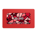 Stained Glass Rectangular Poker Chip Plaques - Red - Back