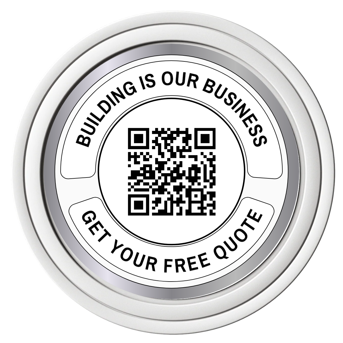 Acme Construction Composite Poker Chips - White / Solid - Front