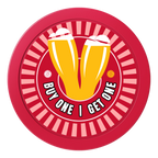 Double Pint 2" Oversized Poker Chips - Red - Back