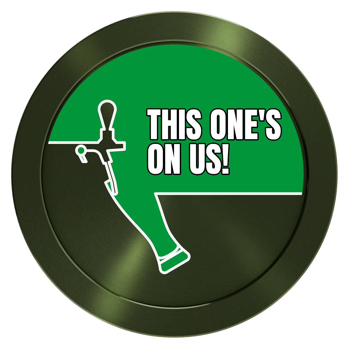 I'd Tap That Aluminum Poker Chips - Green - Front