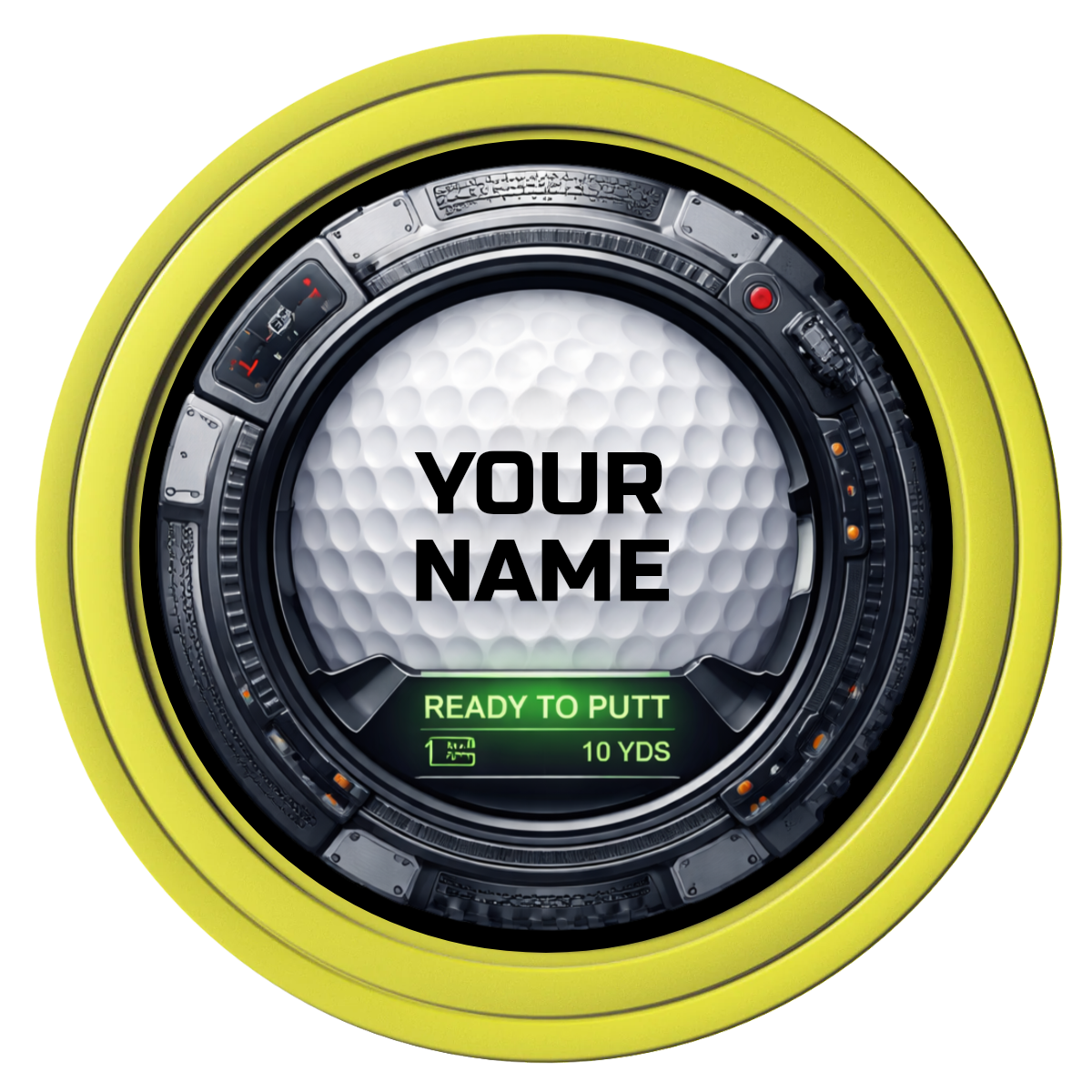 Auto Marked IV Composite Poker Chips - Yellow / Solid - Front