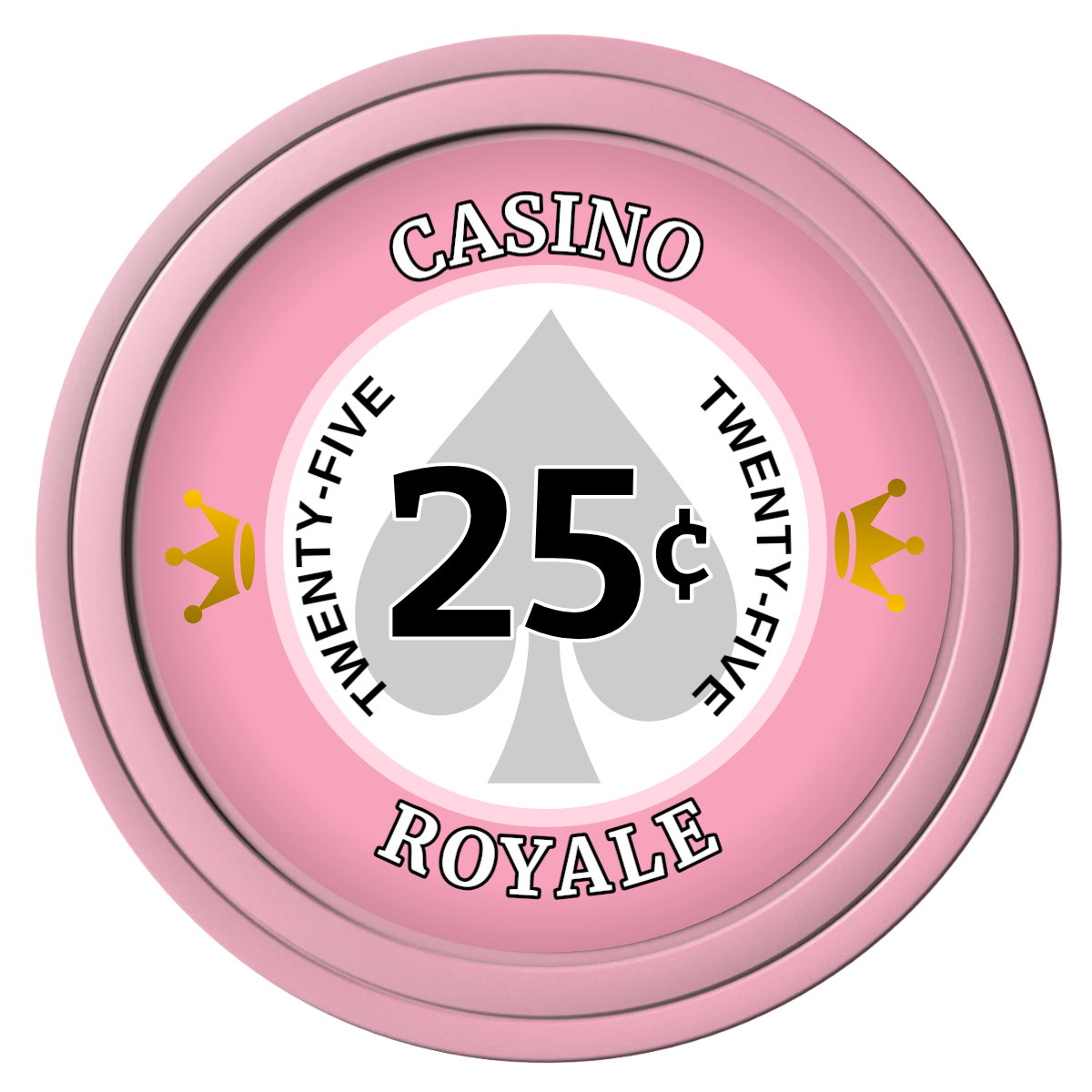 Casino Royale Composite Poker Chips - Pink / Solid - Front