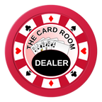 A Suitable Design 2" Composite Dealer Button - Red - Front