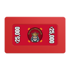 Kings Rectangular Poker Chip Plaques - Red - Back