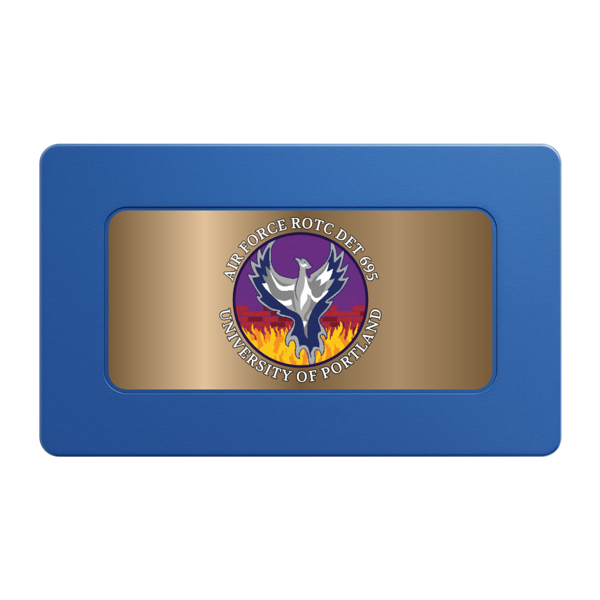 Air Force ROTC Det 695 Rectangular Poker Chip Plaques - Blue - Front