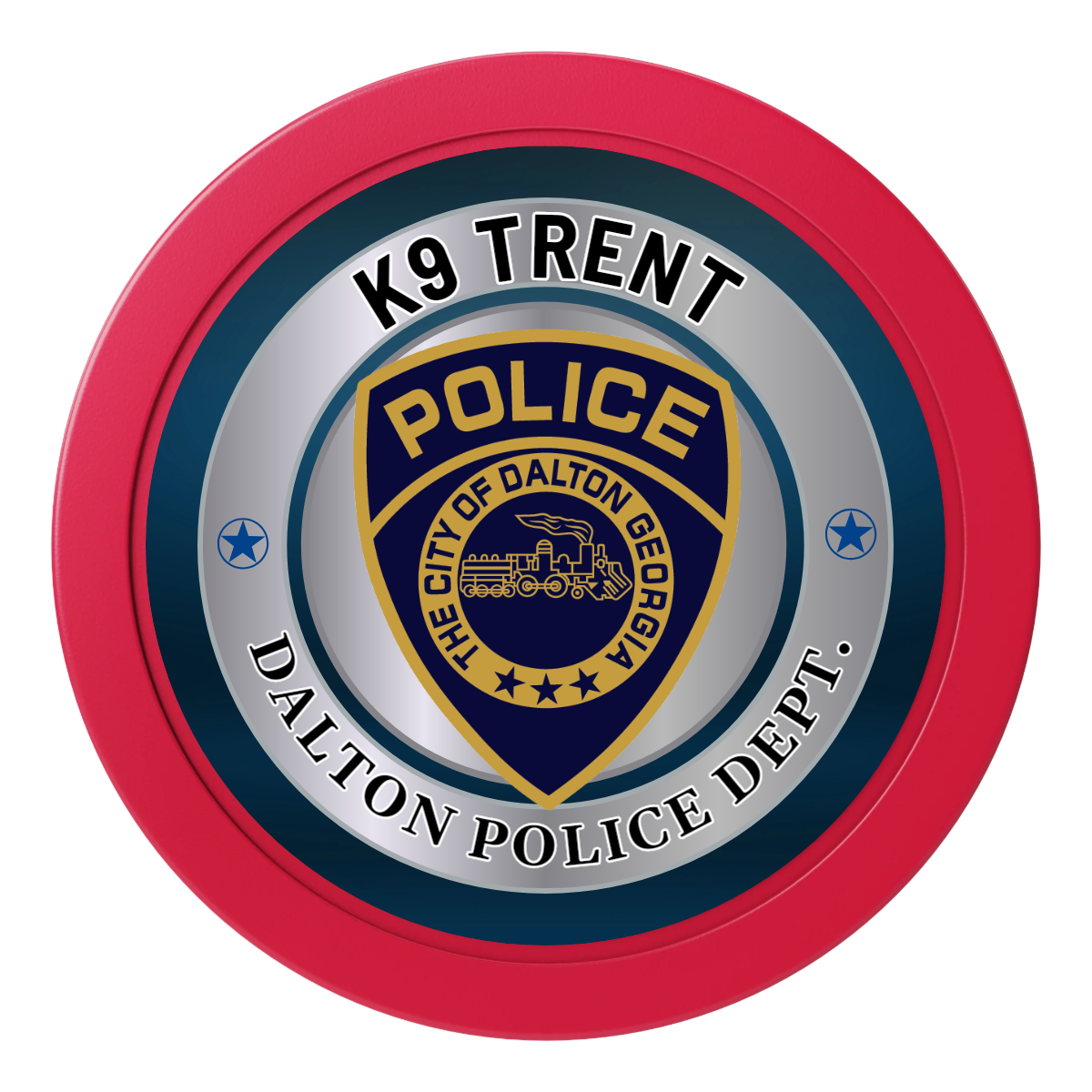 K-9 Trent 2" Oversized Poker Chips - Red - Back