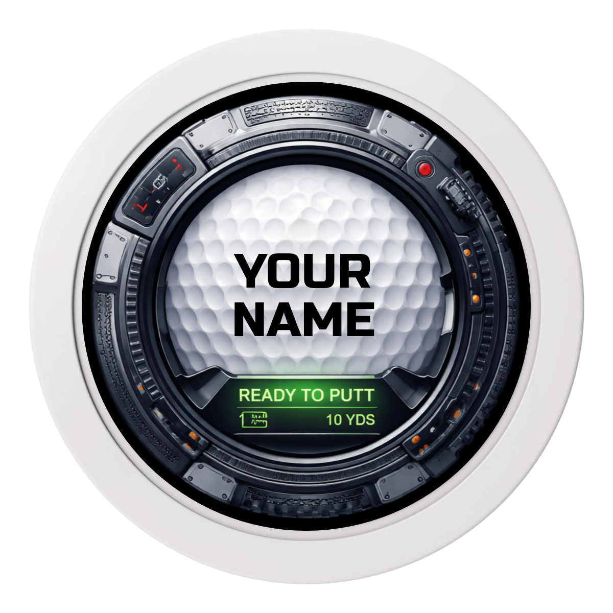 Auto Marked IV 2" Oversized Poker Chips - White - Front