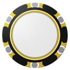 Create Your Own Clay Poker Chips - Black / Monte Carlo / 40mm - Back