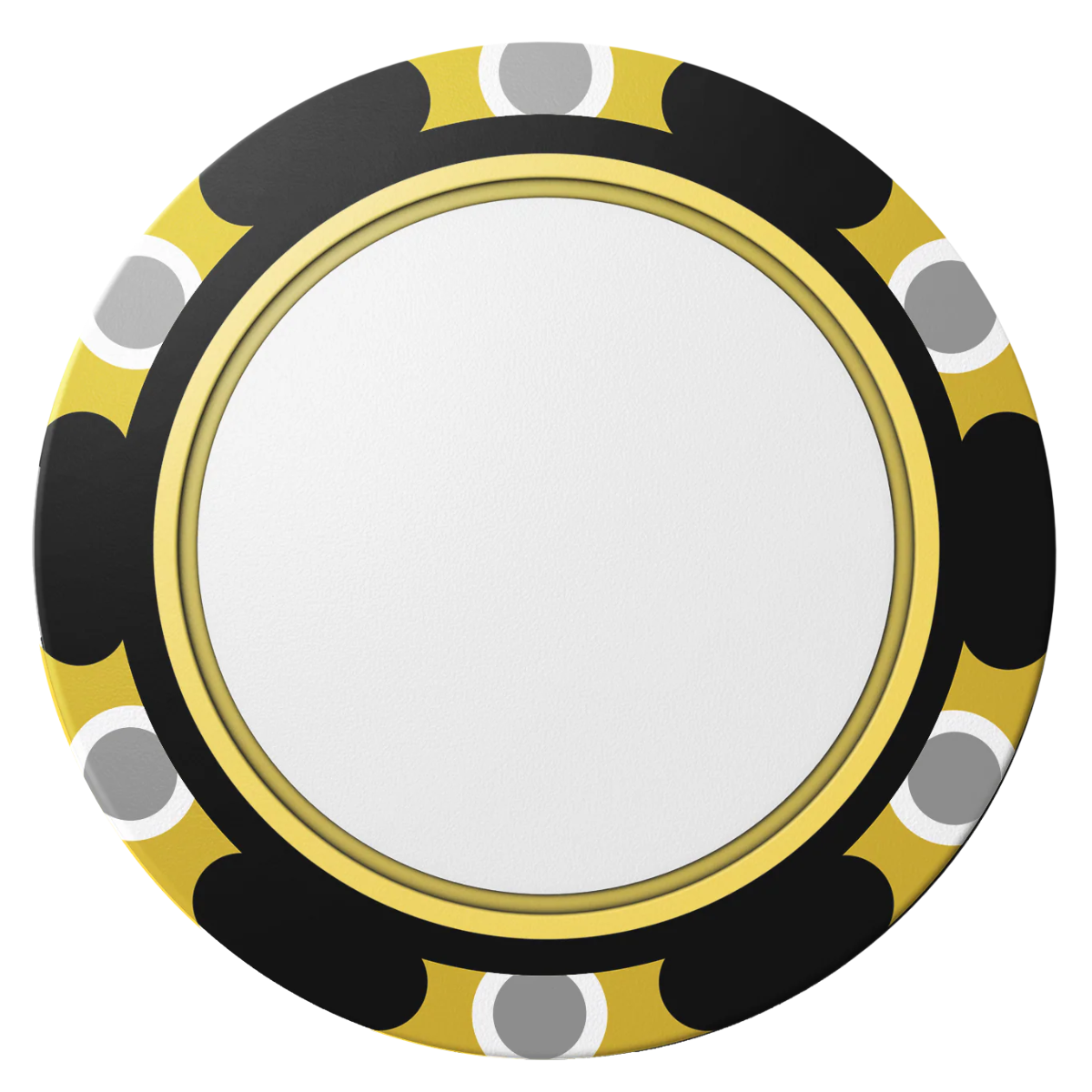 Create Your Own Clay Poker Chips - Black / Monte Carlo / 40mm - Back