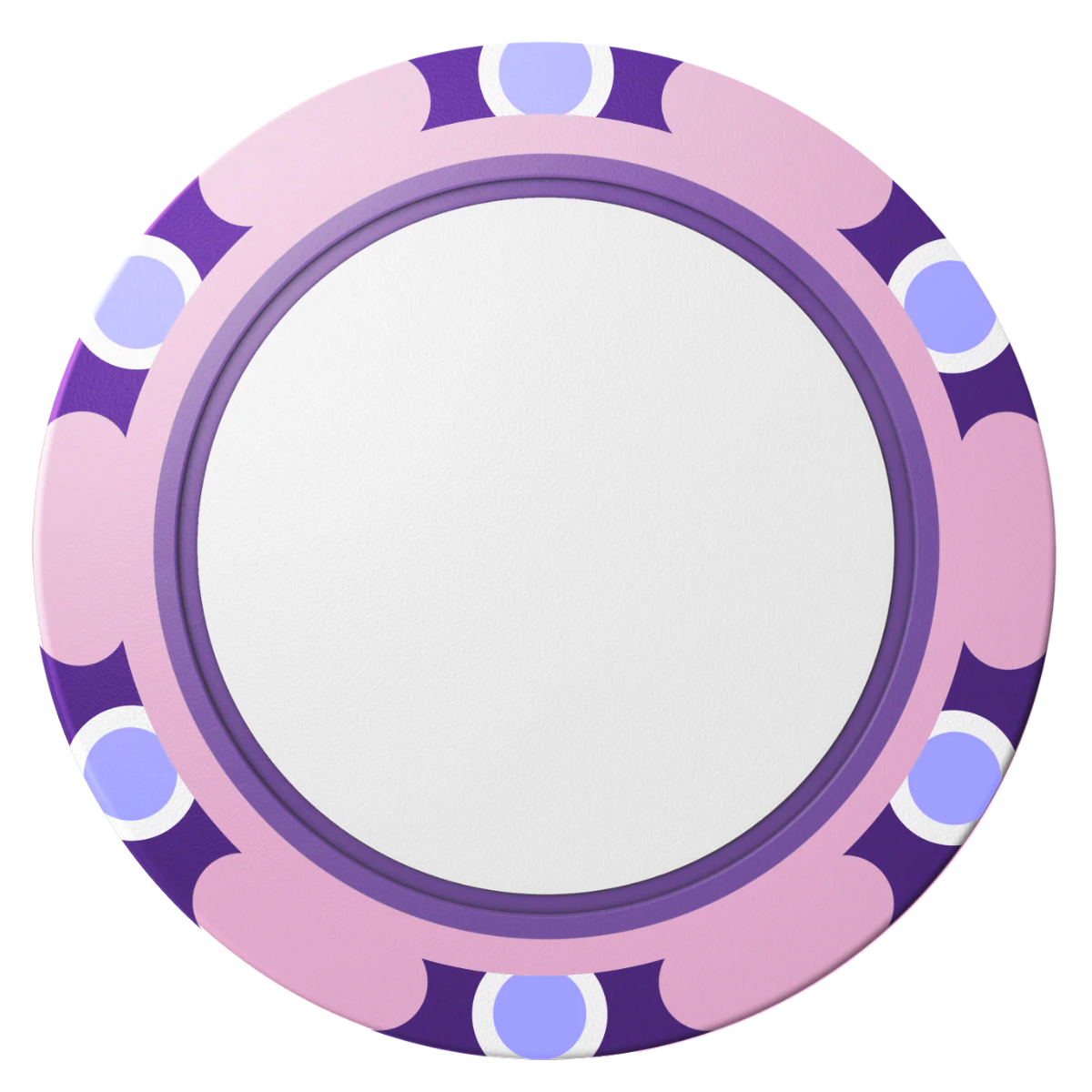 Create Your Own Clay Poker Chips - Pink / Monte Carlo / 40mm - Front