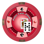 Jack Nine Card Room Composite & Metal Hybrid Poker Card Protectors - Red - Back
