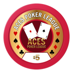 Aces Poker League 2" Oversized Poker Chips - Red - Back