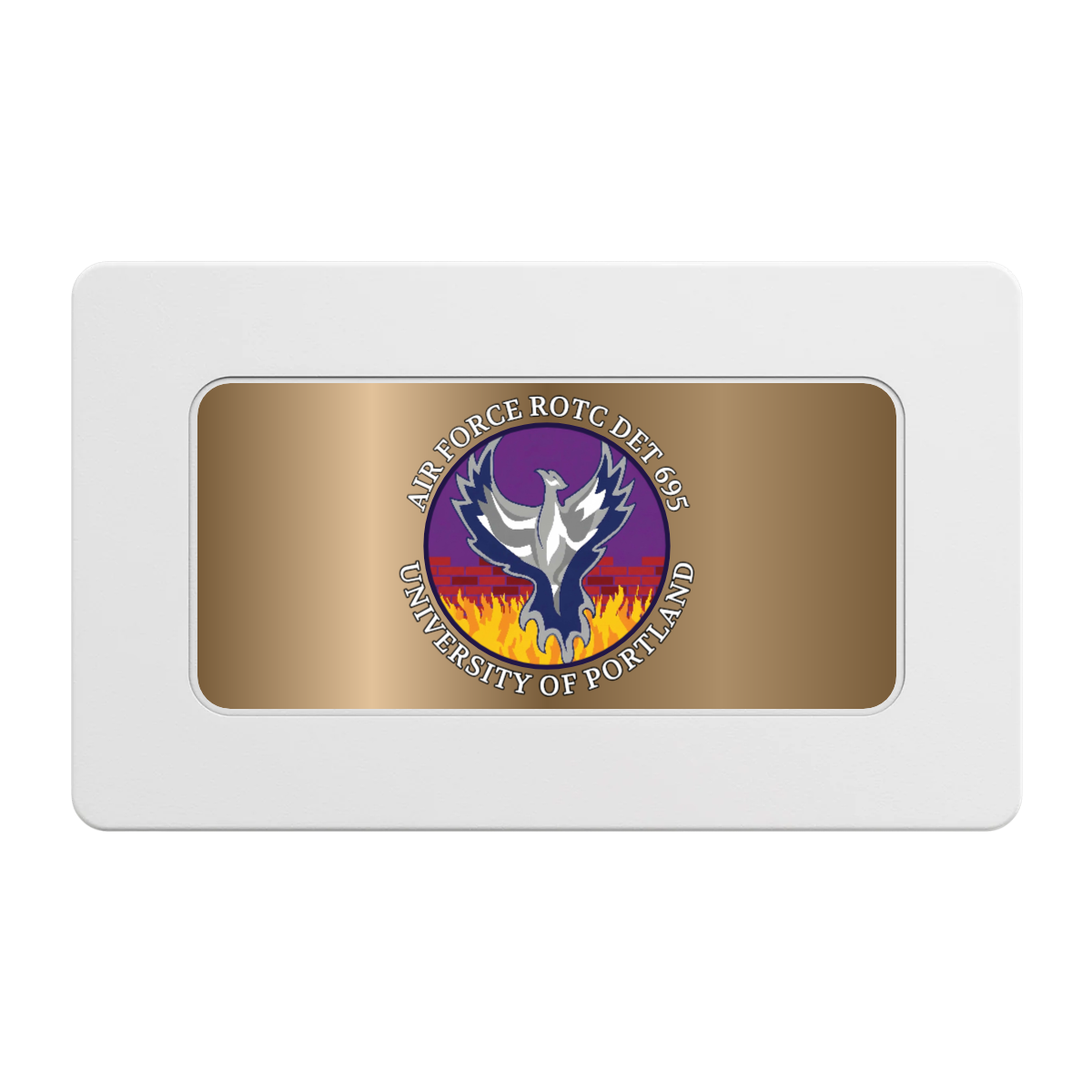 Air Force ROTC Det 695 Rectangular Poker Chip Plaques - White - Front
