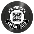 Brew Pub or Pizzeria with Logo Aluminum Poker Chips - Black - Back