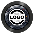 Auto Marked IV Aluminum Poker Chips - Black - Back