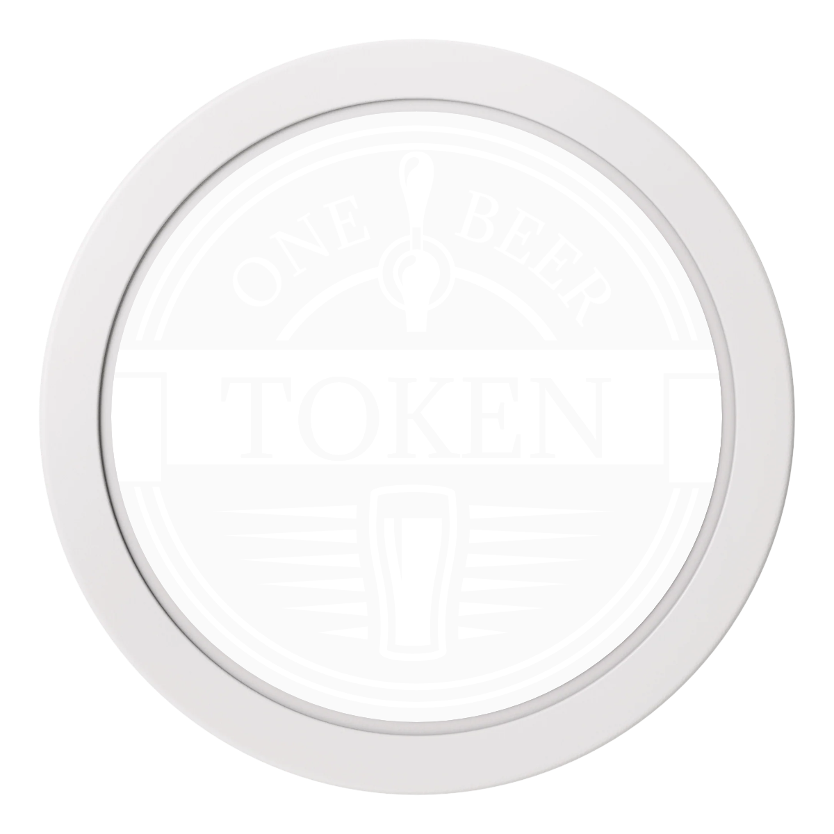 Tap Out 2" Oversized Poker Chips - White - Front