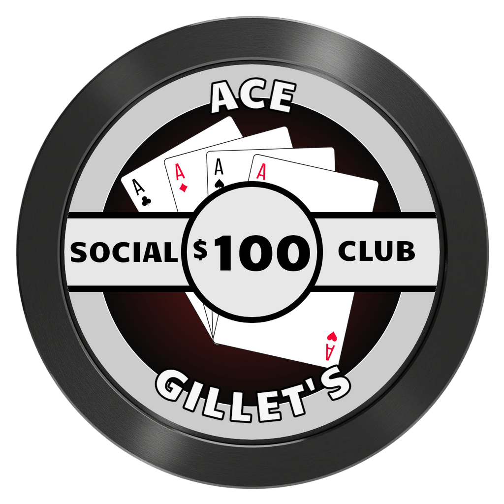 Ace Gillet's Aluminum Poker Chips - Black - Back