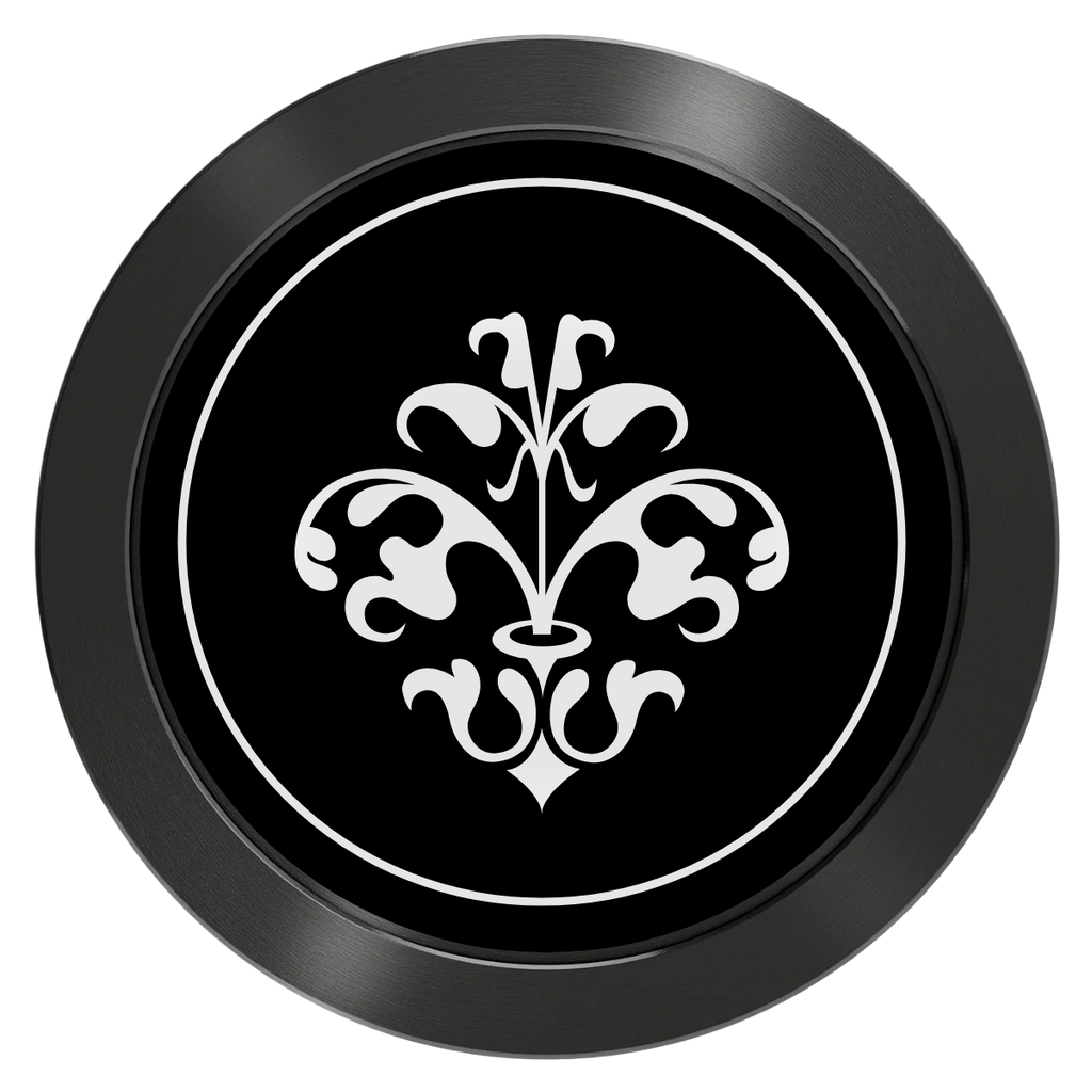 Gothic Revival Aluminum Poker Card Guards - Black - Back