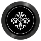 Gothic Revival Aluminum Poker Card Guards - Black - Back