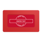 Crisp Banner Rectangular Poker Chip Plaques - Red - Front