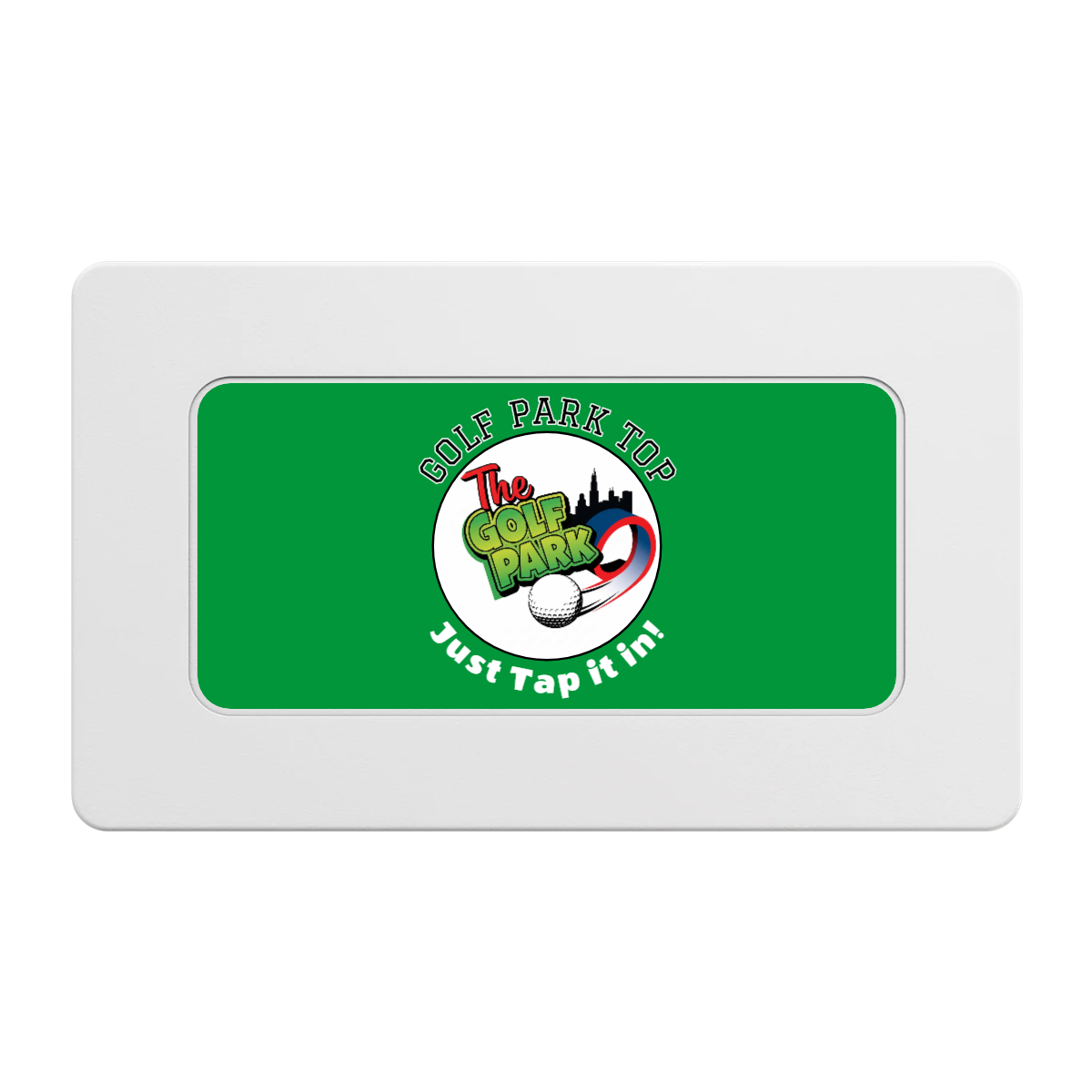 Golf Slogan Rectangular Poker Chip Plaques - White - Back
