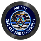 NYPD Safe and Fair Aluminum Poker Chips - Black - Back