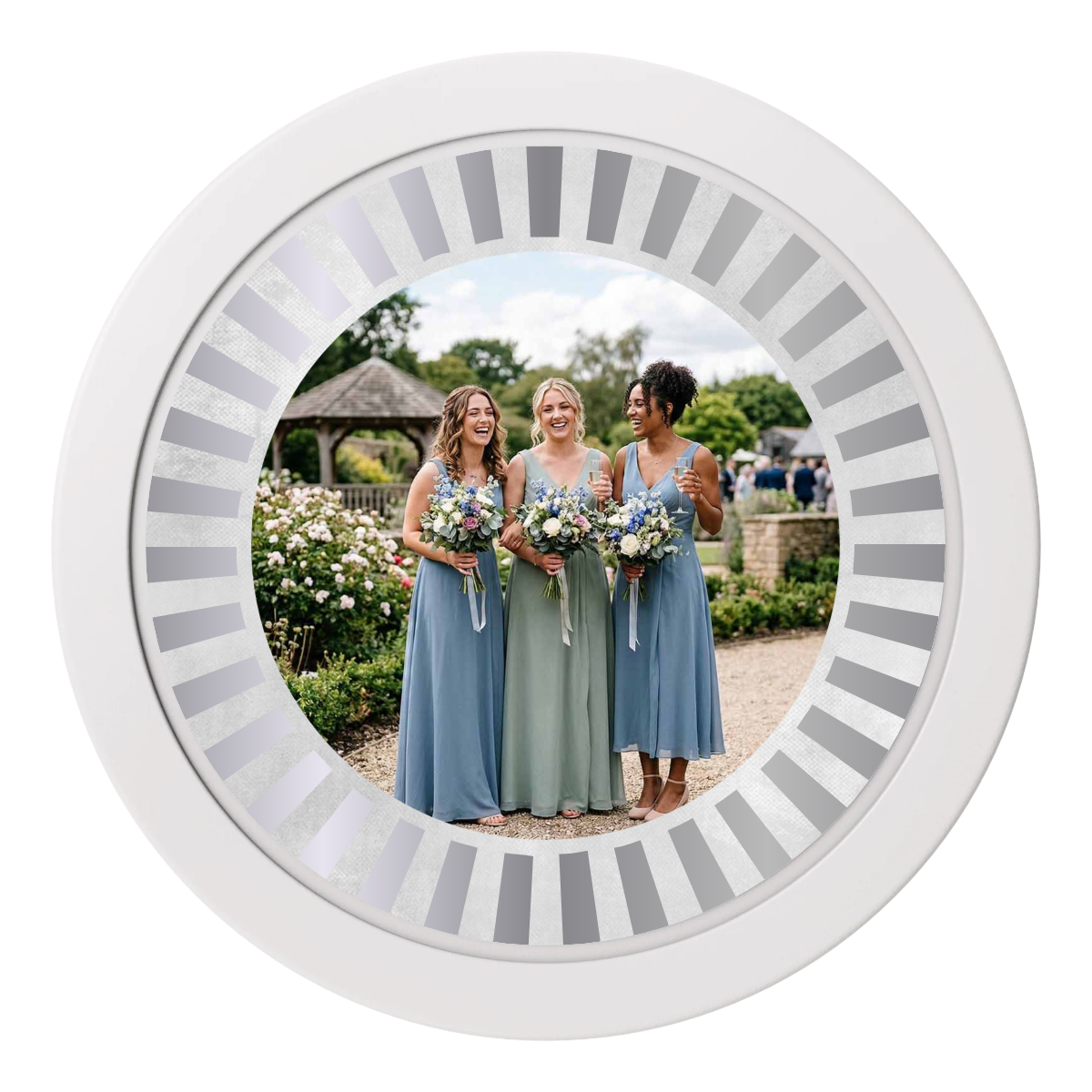 Be My Bridesmaid Simple 2" Oversized Poker Chips - White - Back