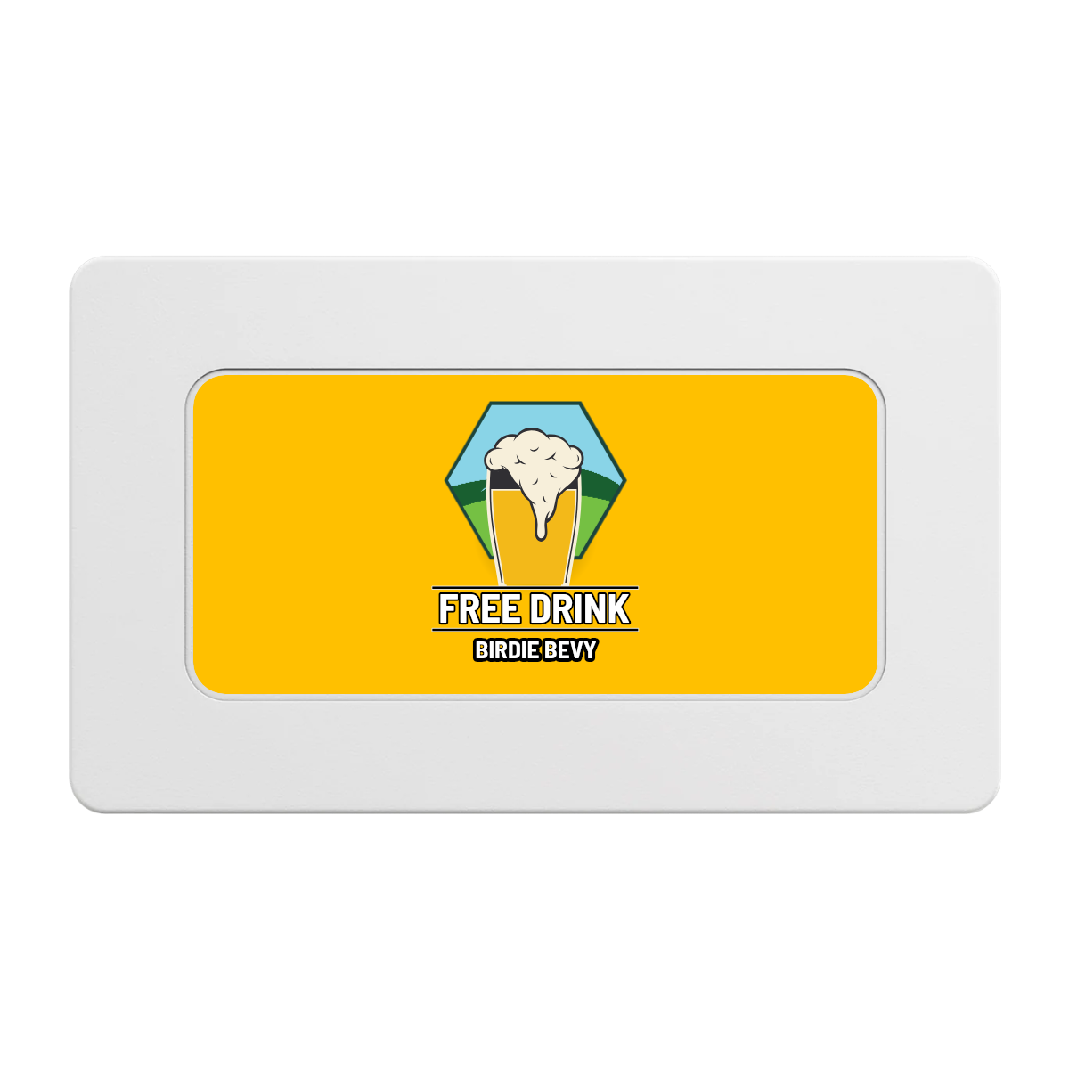 Birdy Bevy Rectangular Poker Chip Plaques - White - Back