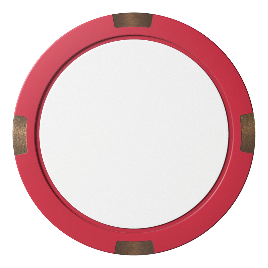 Create Your Own Composite & Metal Hybrid Poker Card Protectors - Red - Front