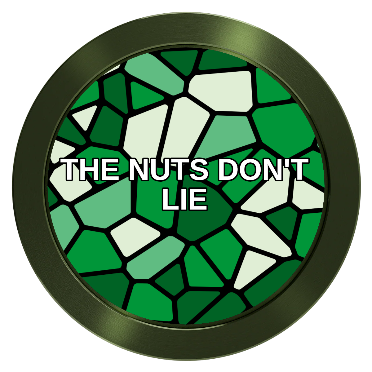 Stained Glass Aluminum Poker Card Guards - Green - Back