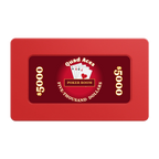 Quad Aces Rectangular Poker Chip Plaques - Red - Front