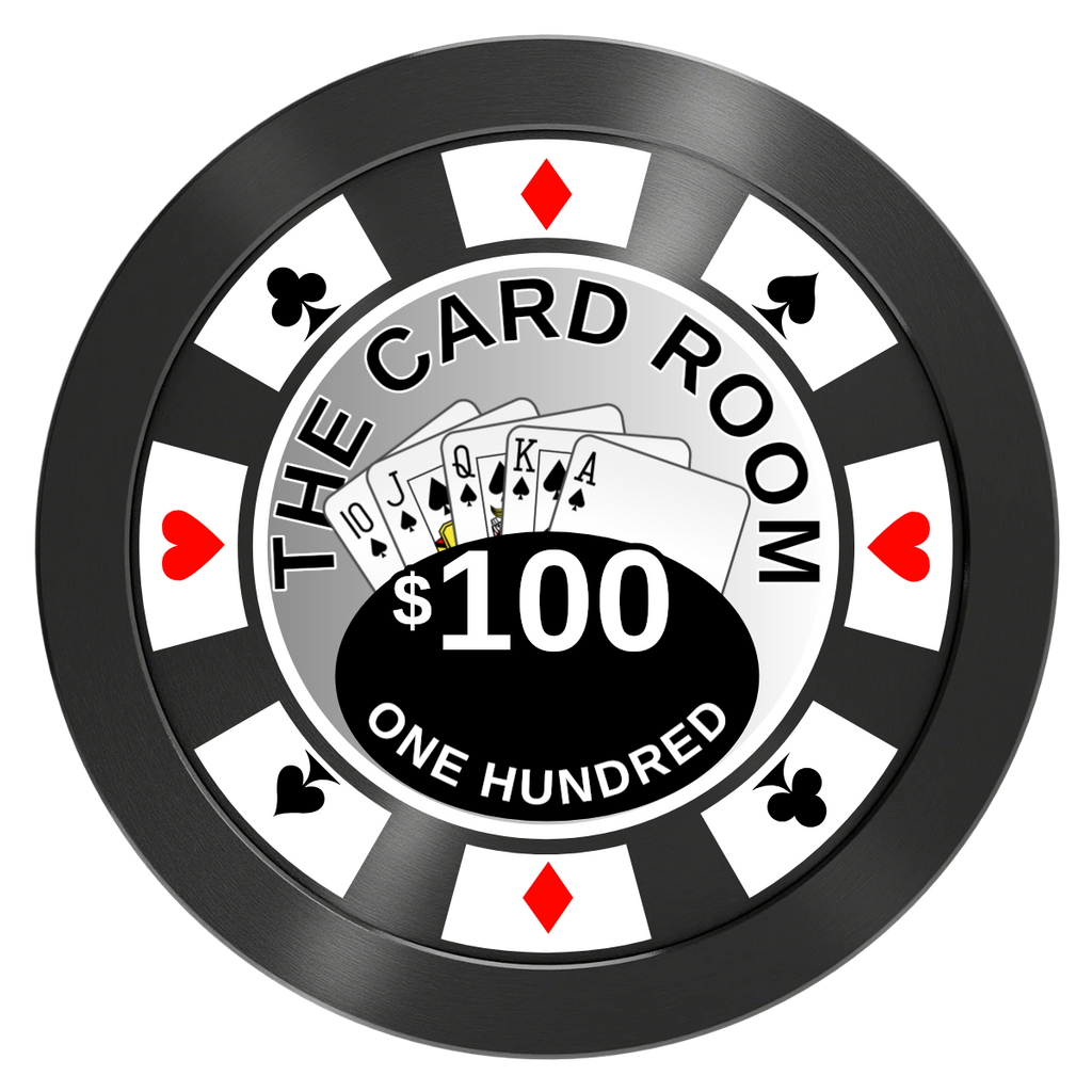A Suitable Design Aluminum Poker Chips - Black - Front