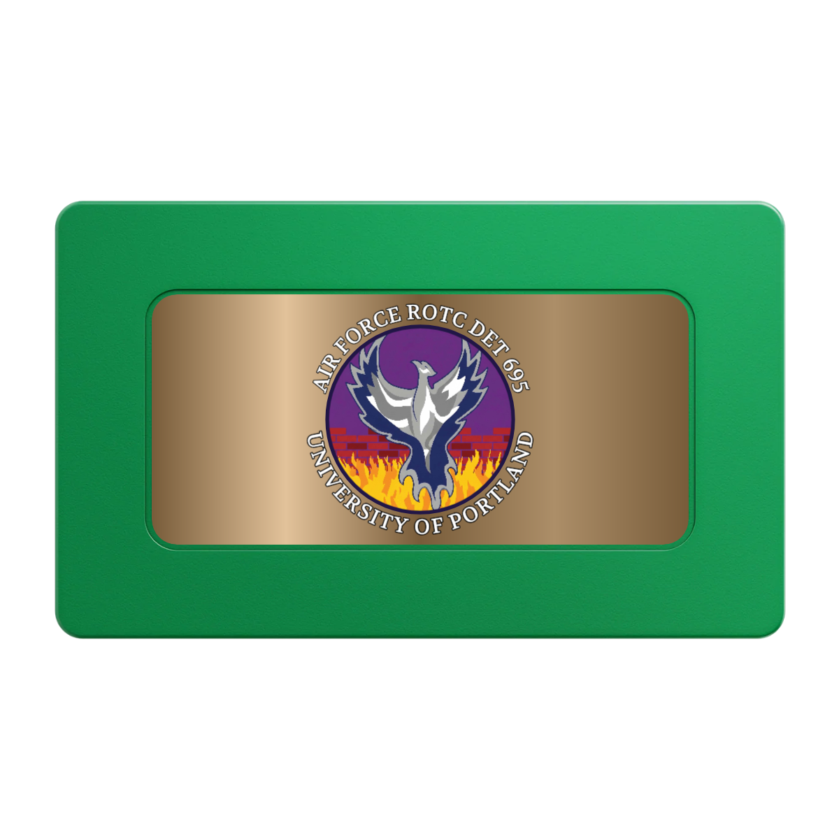 Air Force ROTC Det 695 Rectangular Poker Chip Plaques - Green - Front