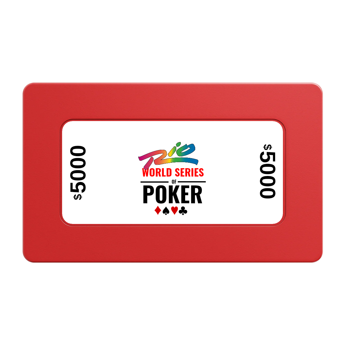 WSOP Rectangular Poker Chip Plaques - Red - Front