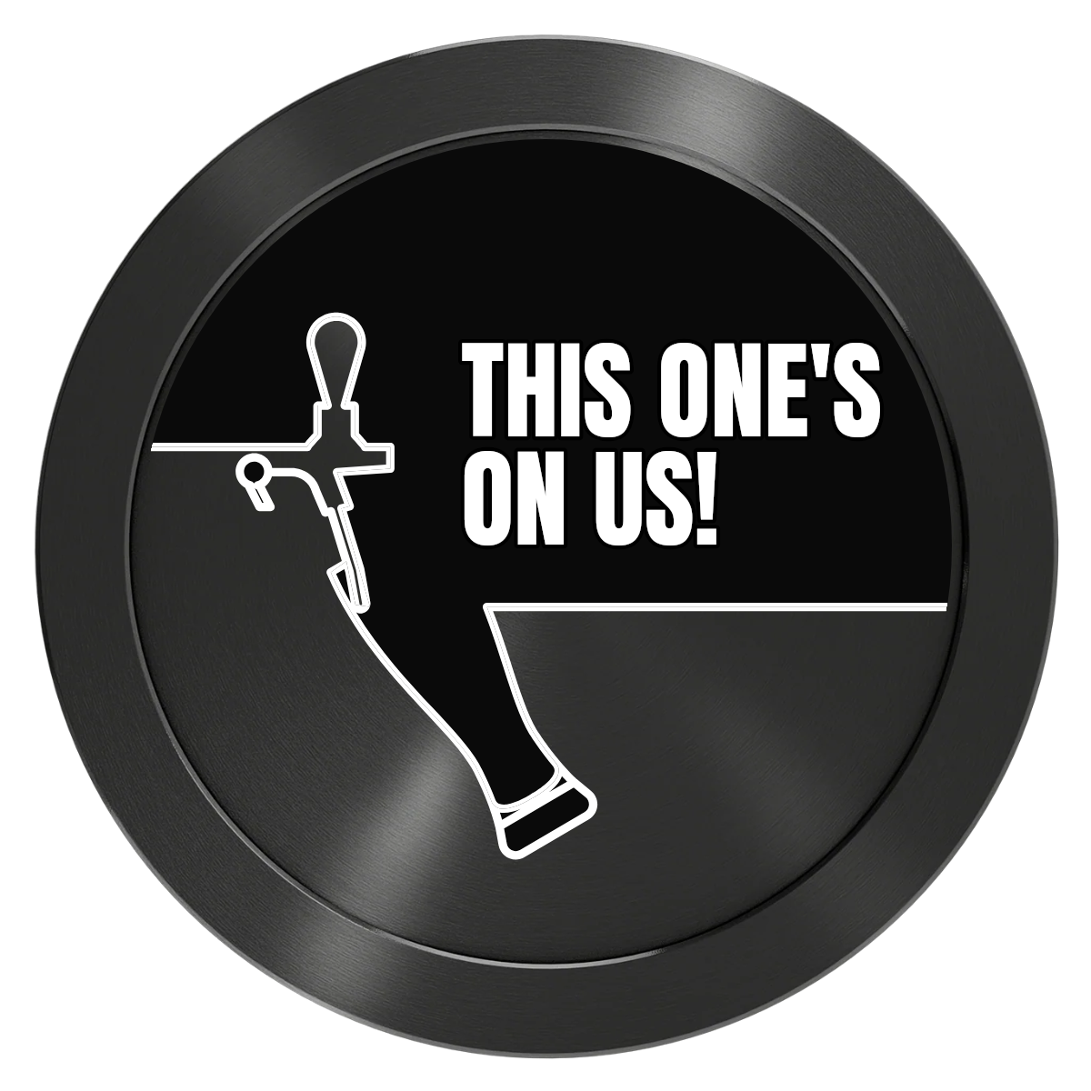 I'd Tap That Aluminum Poker Chips - Black - Front