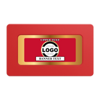 Stamp of Approval Rectangular Poker Chip Plaques - Red - Back
