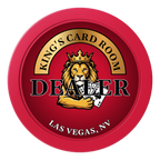 King's Card Room 2" Composite Dealer Button - Red - Back