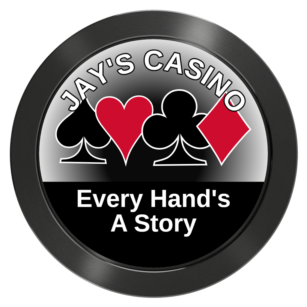 Jay's Casino Aluminum Poker Card Guards - Black - Front