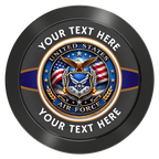 Air Force Aluminum Poker Chips - Black - Back
