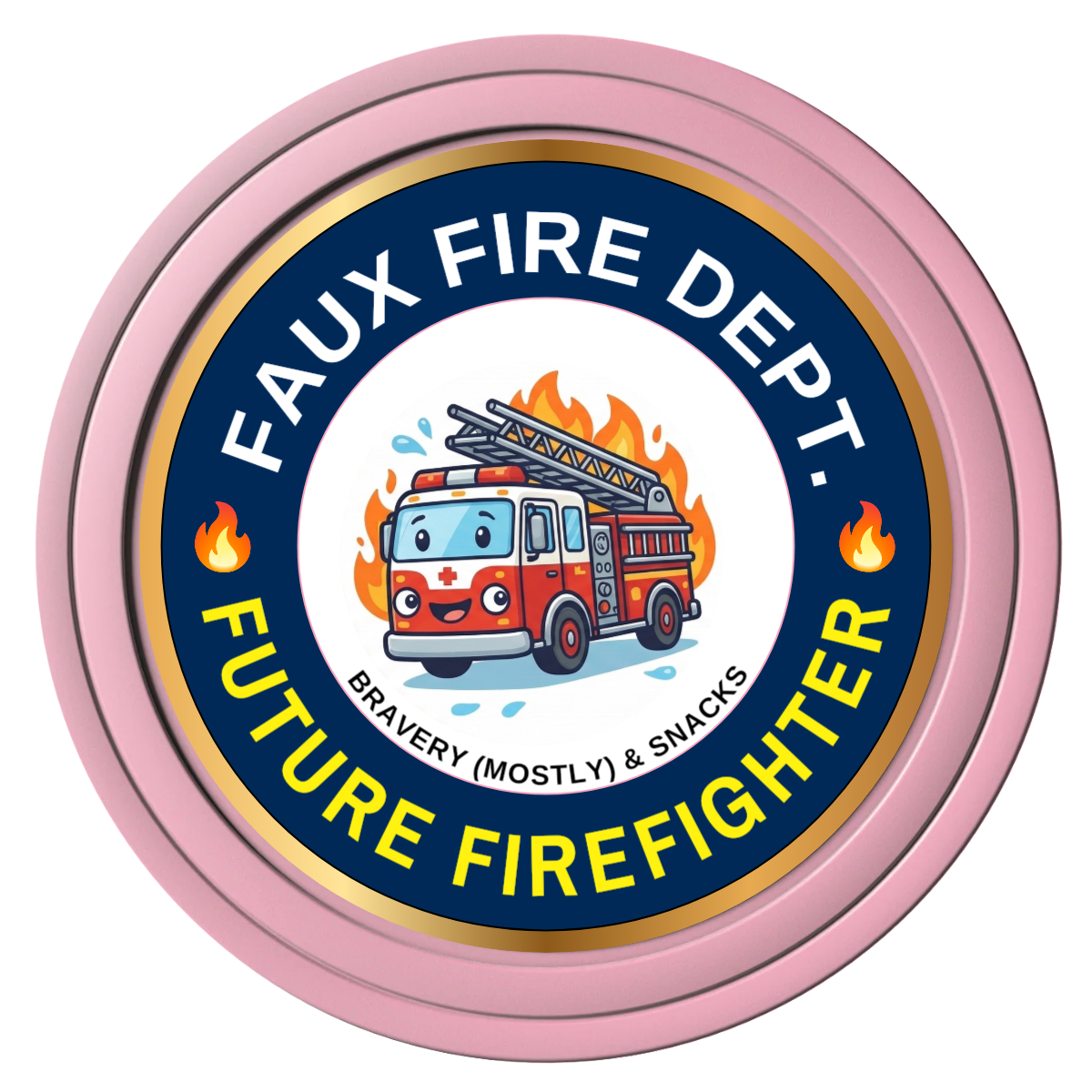 Future Firefighter Composite Poker Chips - Pink / Solid - Front