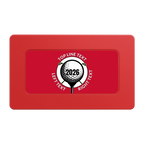Tee it up Rectangular Poker Chip Plaques - Red - Front