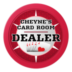 Cheyne's Card Room 2" Composite Dealer Button - Red - Back