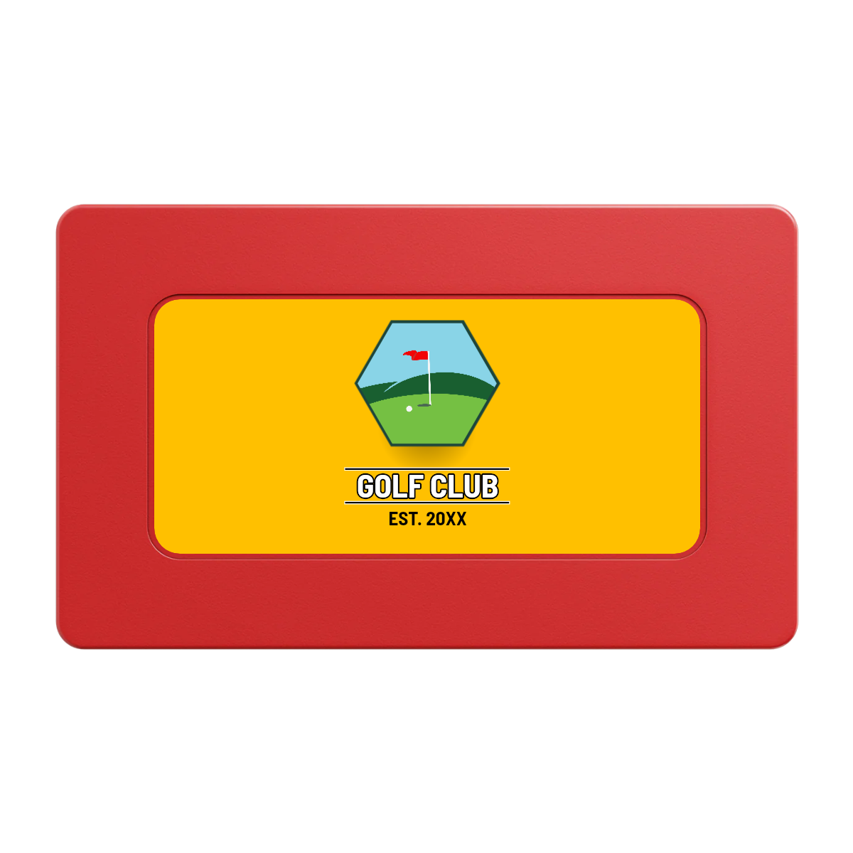 Birdy Bevy Rectangular Poker Chip Plaques - Red - Front