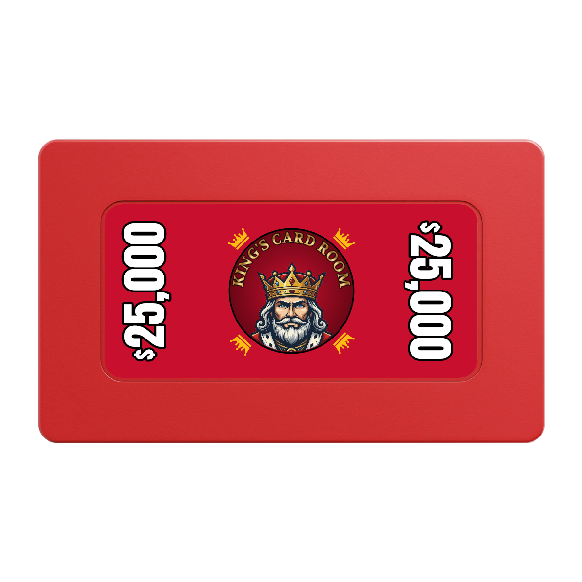 Kings Rectangular Poker Chip Plaques - Red - Front