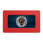 K-9 Trent Rectangular Poker Chip Plaques - Red - Back