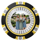 Be My Bridesmaid Simple Clay Poker Chips - Black / Monte Carlo / 40mm - Back