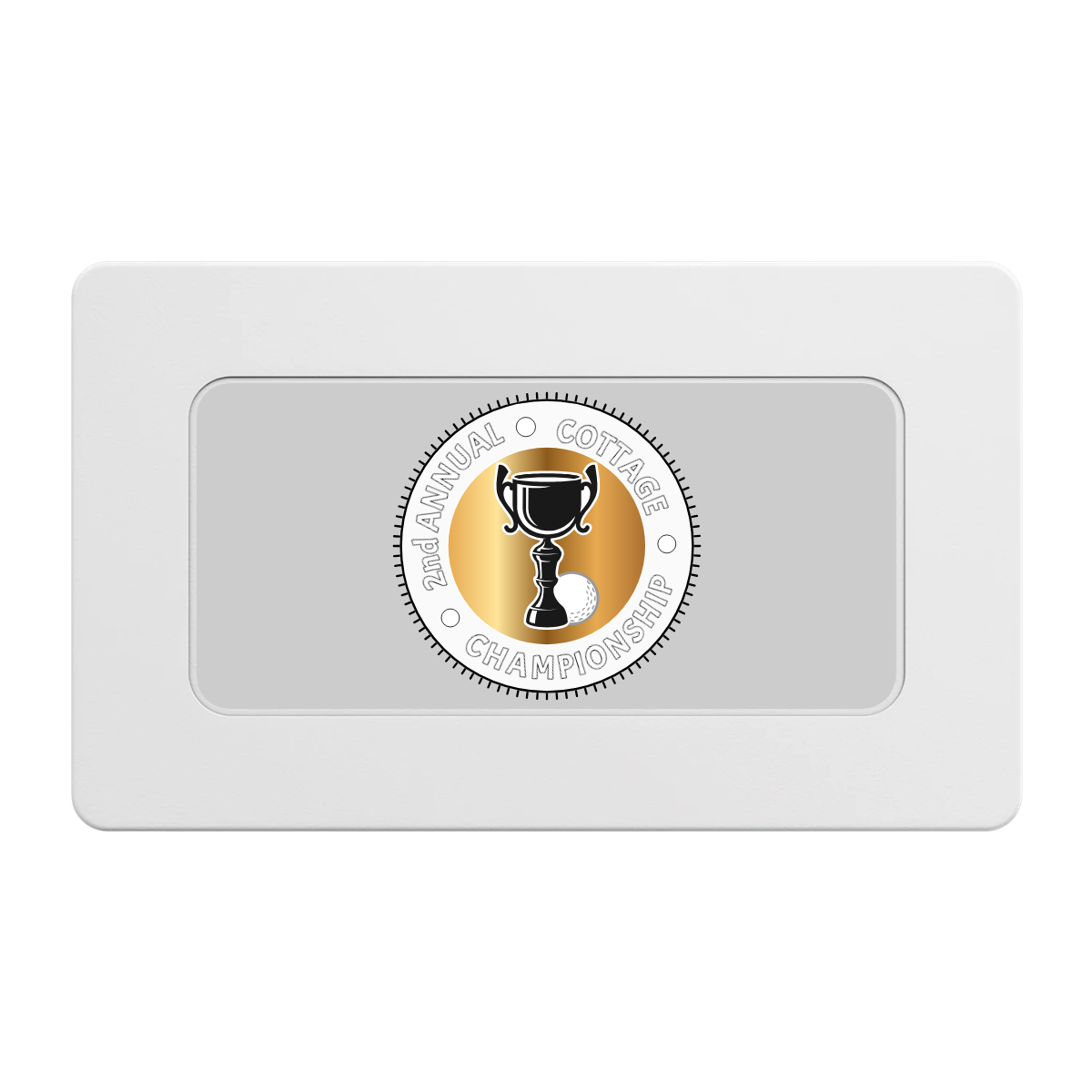 Club Champion Rectangular Poker Chip Plaques - White - Back