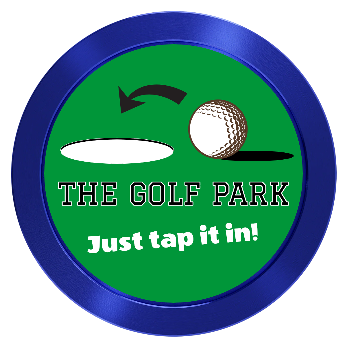 Golf Slogan Aluminum Poker Chips - Blue - Front