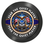 Air Force Aluminum Poker Card Guards - Black - Front