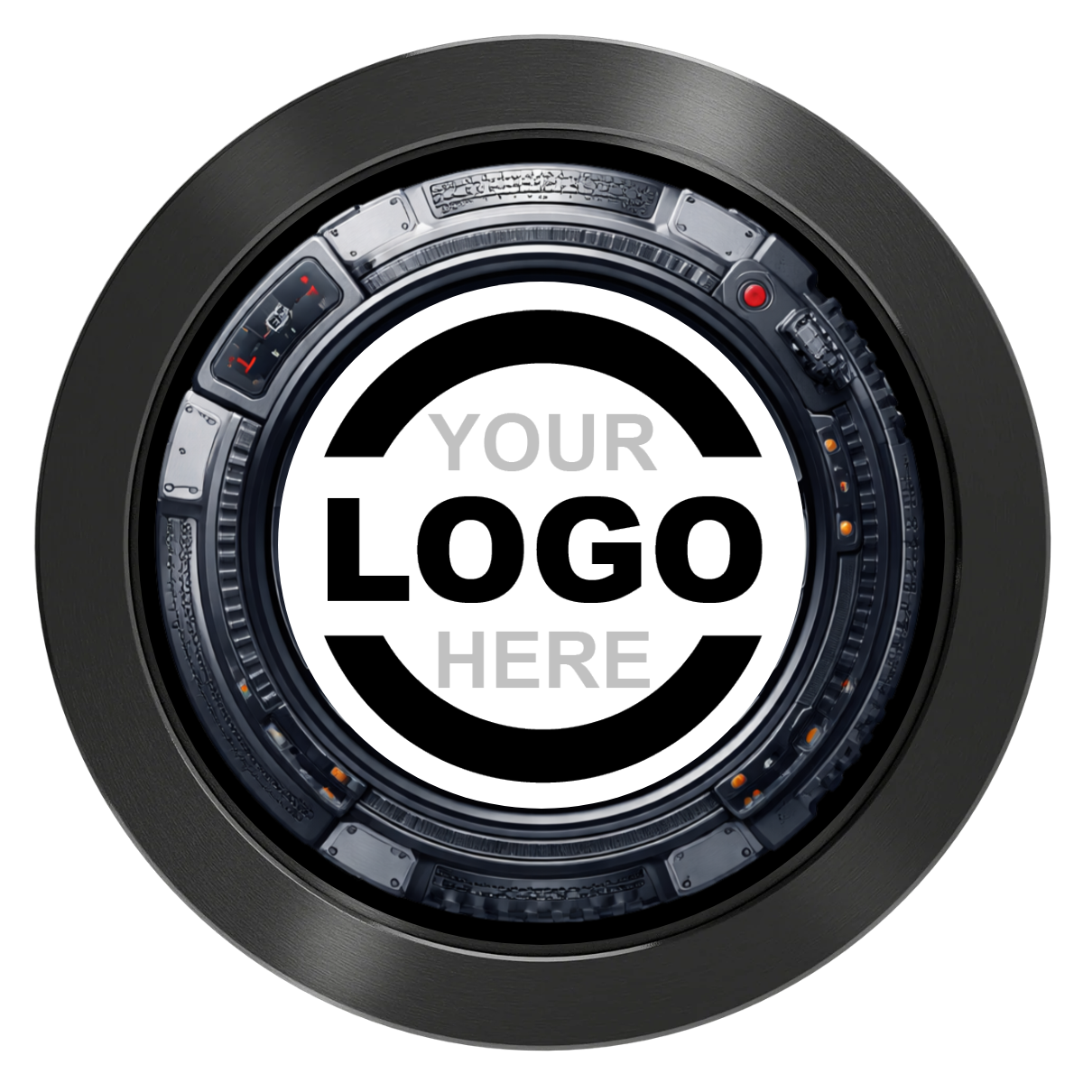 Auto Marked IV Aluminum Poker Chips - Black - Back